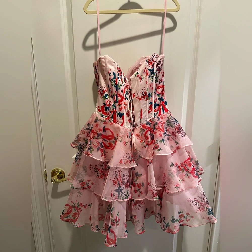 Floral Pink Dress - Picture 2 of 4